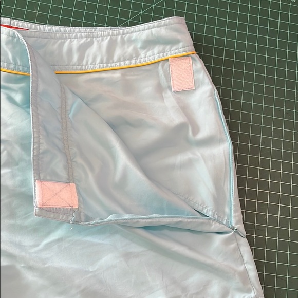 Vintage 90s Low Rise Light Blue Women's Surf Shorts with Pineapple Design 🏄🏼‍♀️ - Picture 3 of 7